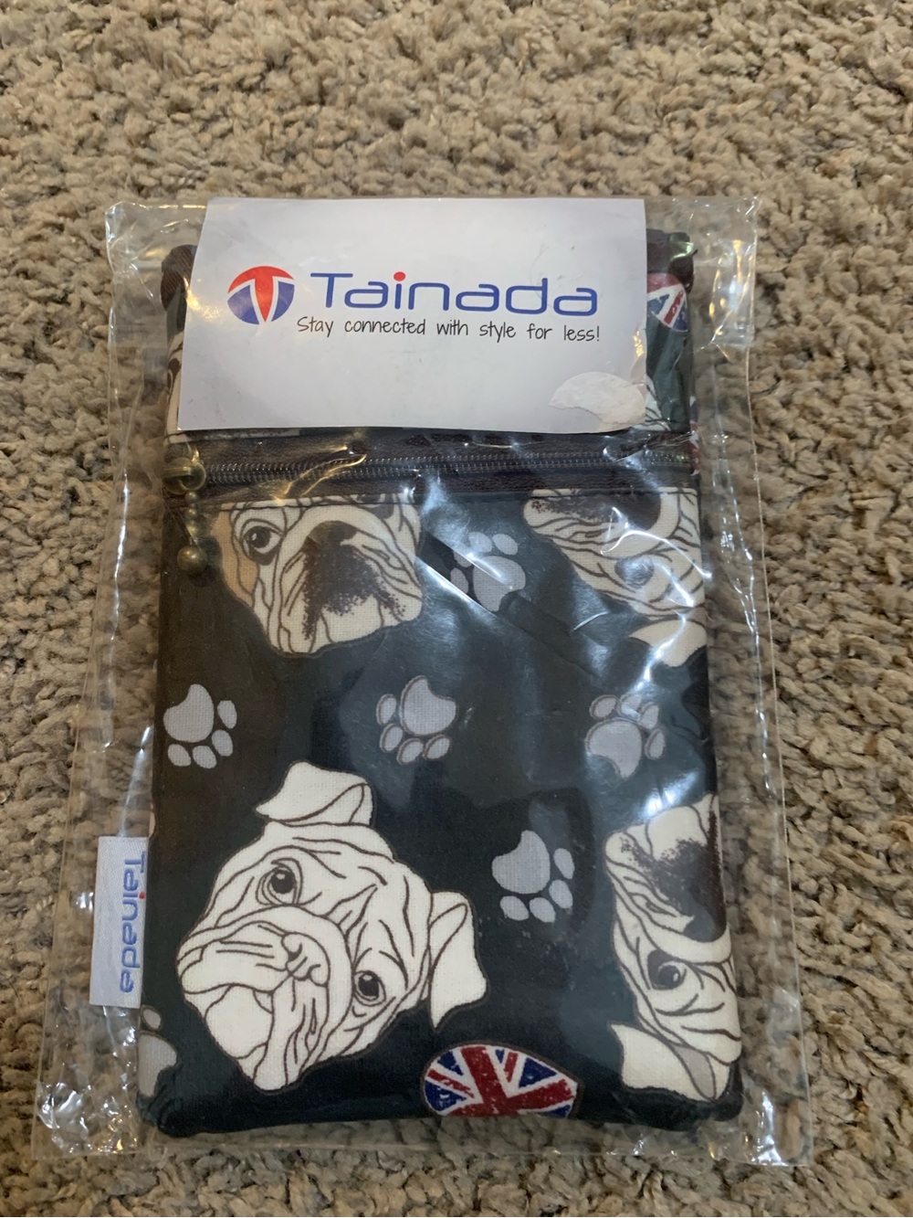 NEW Tainada English Bulldog Crossbody Phone Pouch Small Bag